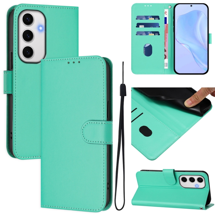 For Samsung Galaxy S24 FE 5G Skin Feel Solid Color Leather Phone Case with Lanyard(Green)
For Samsung Galaxy S24 FE 5G Skin Feel Solid Color Leather Phone Case with Lanyard(Green)