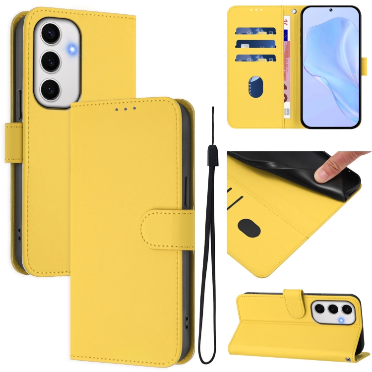 For Samsung Galaxy S24 FE 5G Skin Feel Solid Color Leather Phone Case with Lanyard(Lemon Yellow)
For Samsung Galaxy S24 FE 5G Skin Feel Solid Color Leather Phone Case with Lanyard(Lemon Yellow)