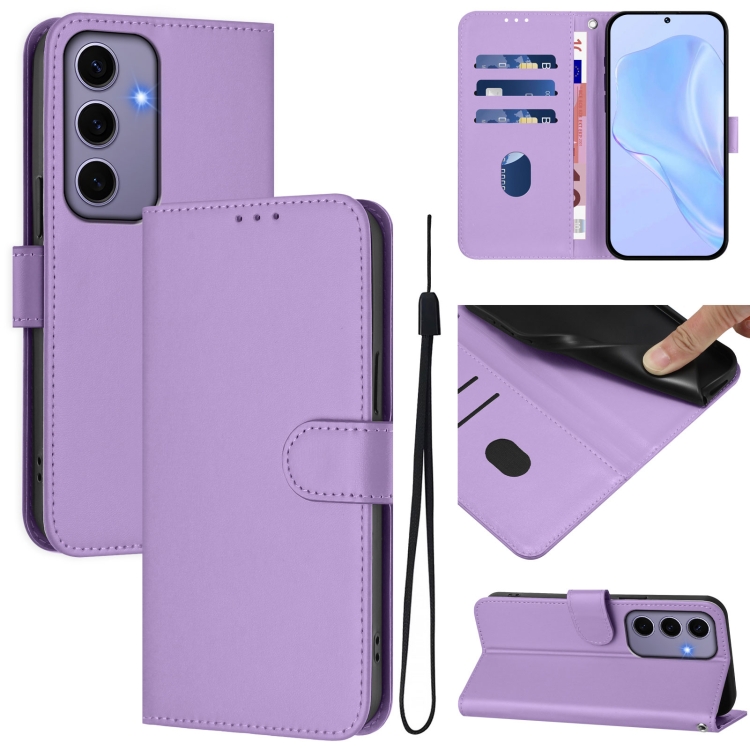 For Samsung Galaxy S24 5G Skin Feel Solid Color Leather Phone Case with Lanyard(Lavender Purple)
For Samsung Galaxy S24 5G Skin Feel Solid Color Leather Phone Case with Lanyard(Lavender Purple)