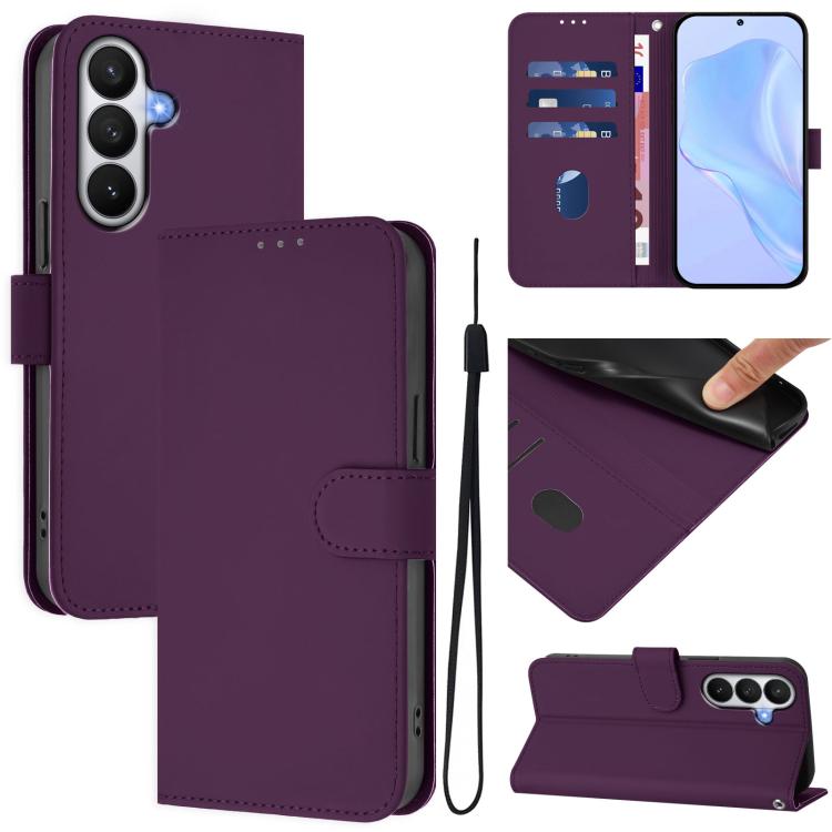 For Samsung Galaxy S26 5G Skin Feel Solid Color Leather Phone Case with Lanyard(Violet)
For Samsung Galaxy S26 5G Skin Feel Solid Color Leather Phone Case with Lanyard(Violet)