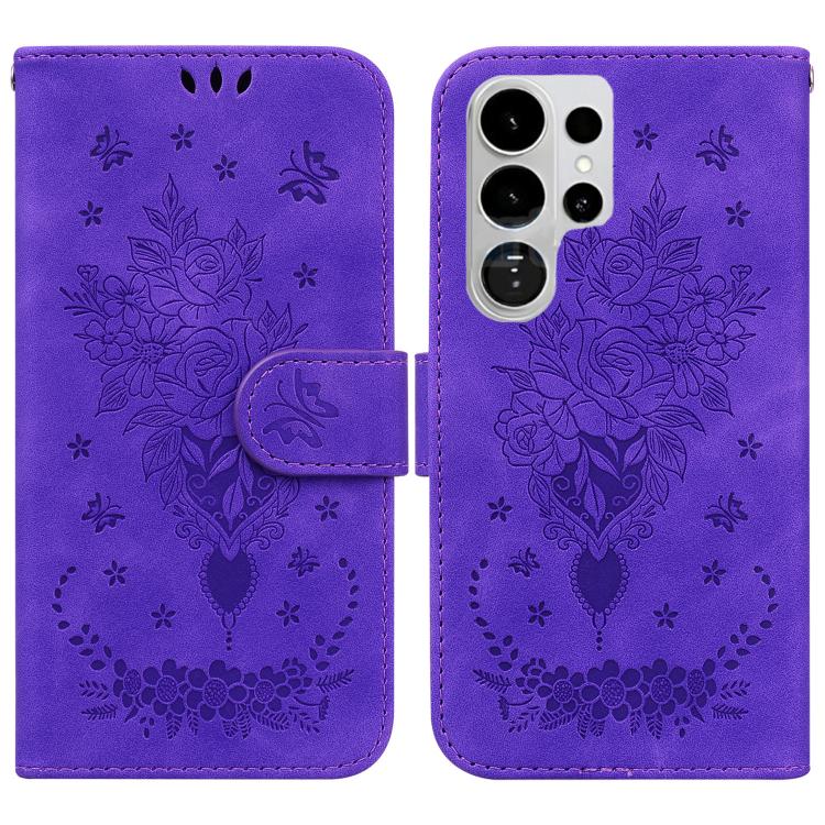 For Samsung Galaxy S26 Ultra 5G Butterfly Rose Embossed Leather Phone Case(Purple)
For Samsung Galaxy S26 Ultra 5G Butterfly Rose Embossed Leather Phone Case(Purple)