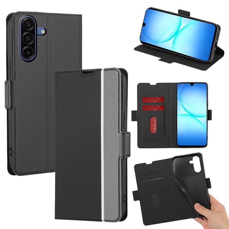 For Samsung Galaxy A17 5G Twill Texture Side Button Leather Phone Case(Black)
For Samsung Galaxy A17 5G Twill Texture Side Button Leather Phone Case(Black)