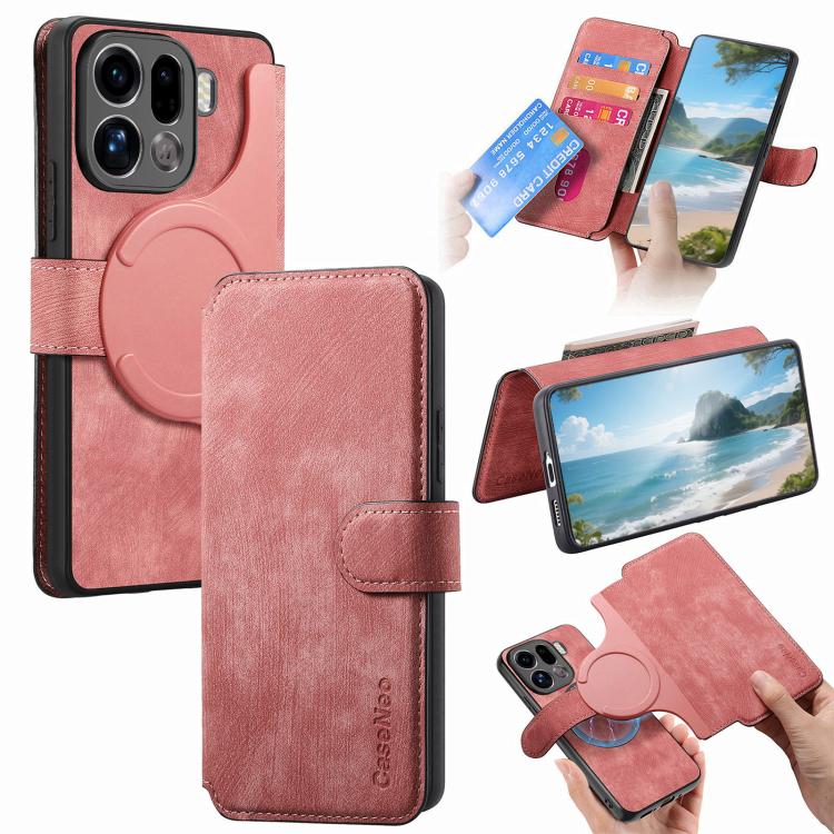 For OPPO Find X9 Pro CaseNeo MagSafe RFID Anti-theft Retro Leather Phone Case(Pink)
For OPPO Find X9 Pro CaseNeo MagSafe RFID Anti-theft Retro Leather Phone Case(Pink)