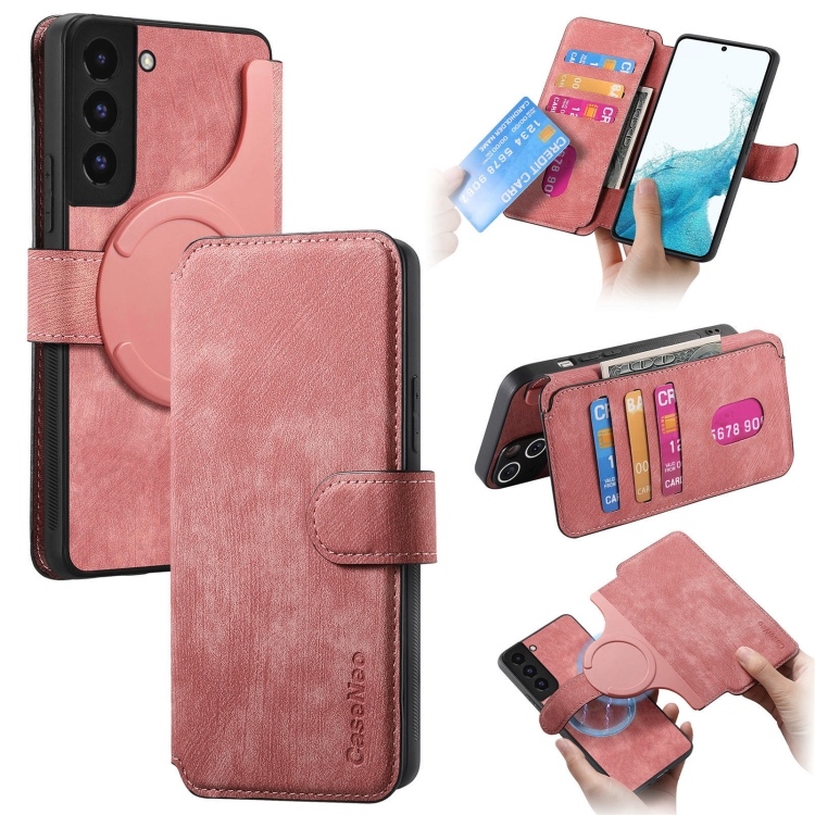 For Samsung Galaxy S21 FE 5G CaseNeo MagSafe RFID Anti-theft Retro Leather Phone Case(Pink)
For Samsung Galaxy S21 FE 5G CaseNeo MagSafe RFID Anti-theft Retro Leather Phone Case(Pink)