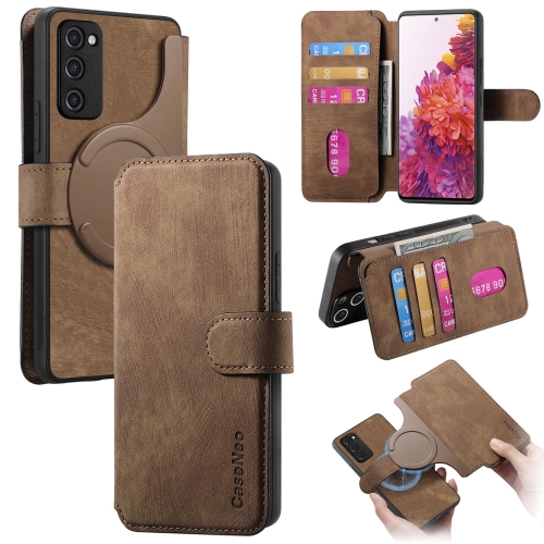 For Samsung Galaxy S20 FE CaseNeo MagSafe RFID Anti-theft Retro Leather Phone Case(Brown)
For Samsung Galaxy S20 FE CaseNeo MagSafe RFID Anti-theft Retro Leather Phone Case(Brown)