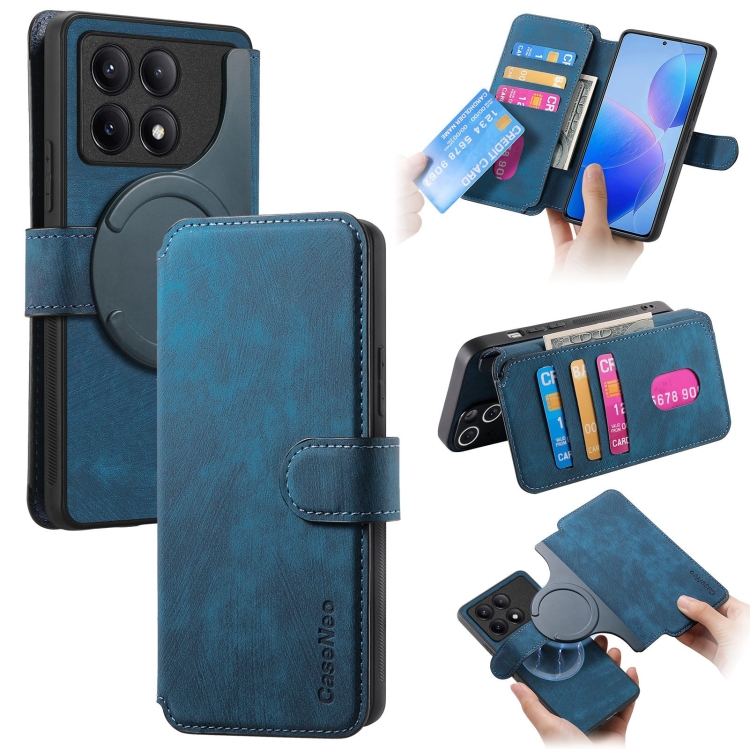 For Redmi K70 / K70 Pro CaseNeo MagSafe RFID Anti-theft Retro Leather Phone Case(Blue)
For Redmi K70 / K70 Pro CaseNeo MagSafe RFID Anti-theft Retro Leather Phone Case(Blue)