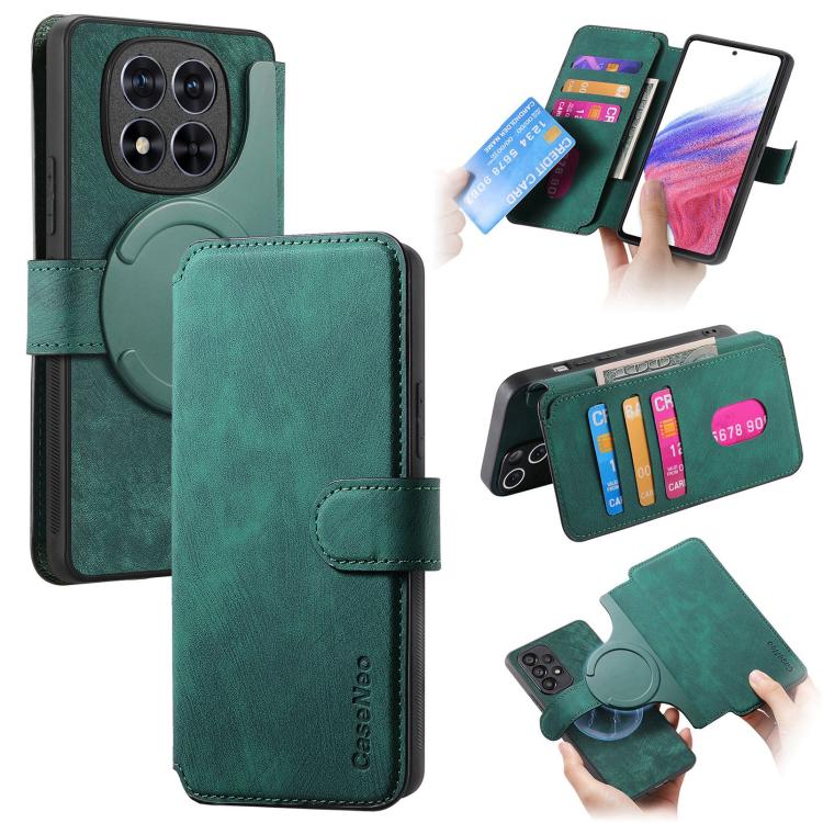 For Redmi Note 14 Pro 4G CaseNeo MagSafe RFID Anti-theft Retro Leather Phone Case(Green)
For Redmi Note 14 Pro 4G CaseNeo MagSafe RFID Anti-theft Retro Leather Phone Case(Green)