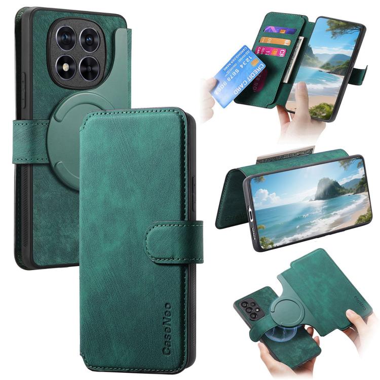For Redmi Note 15 Pro 5G Global 163.6mm CaseNeo MagSafe RFID Anti-theft Retro Leather Phone Case(Green)
For Redmi Note 15 Pro 5G Global 163.6mm CaseNeo MagSafe RFID Anti-theft Retro Leather Phone Case(Green)
