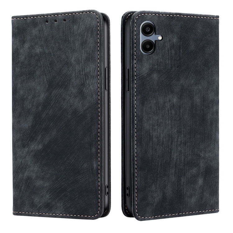 For Samsung Galaxy A06 RFID Anti-theft Brush Magnetic Leather Phone Case(Black)
For Samsung Galaxy A06 RFID Anti-theft Brush Magnetic Leather Phone Case(Black)