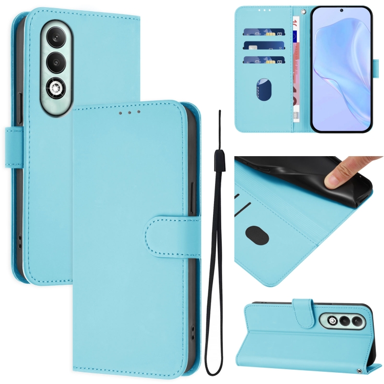 For OPPO K12x 5G Global Skin Feel Solid Color Leather Phone Case with Lanyard(Sky Blue)
For OPPO K12x 5G Global Skin Feel Solid Color Leather Phone Case with Lanyard(Sky Blue)