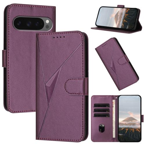 For Google Pixel 10 Pro XL Triangle Pattern Buckle Clasp Leather Phone Case(Dark Purple)
For Google Pixel 10 Pro XL Triangle Pattern Buckle Clasp Leather Phone Case(Dark Purple)