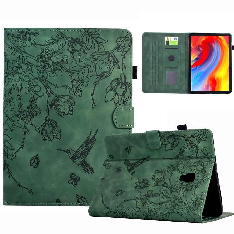 For Samsung Galaxy Tab A 10.5 T590 Flowers and Bird Embossed Smart Leather Tablet Case(Green) 
For Samsung Galaxy Tab A 10.5 T590 Flowers and Bird Embossed Smart Leather Tablet Case(Green)