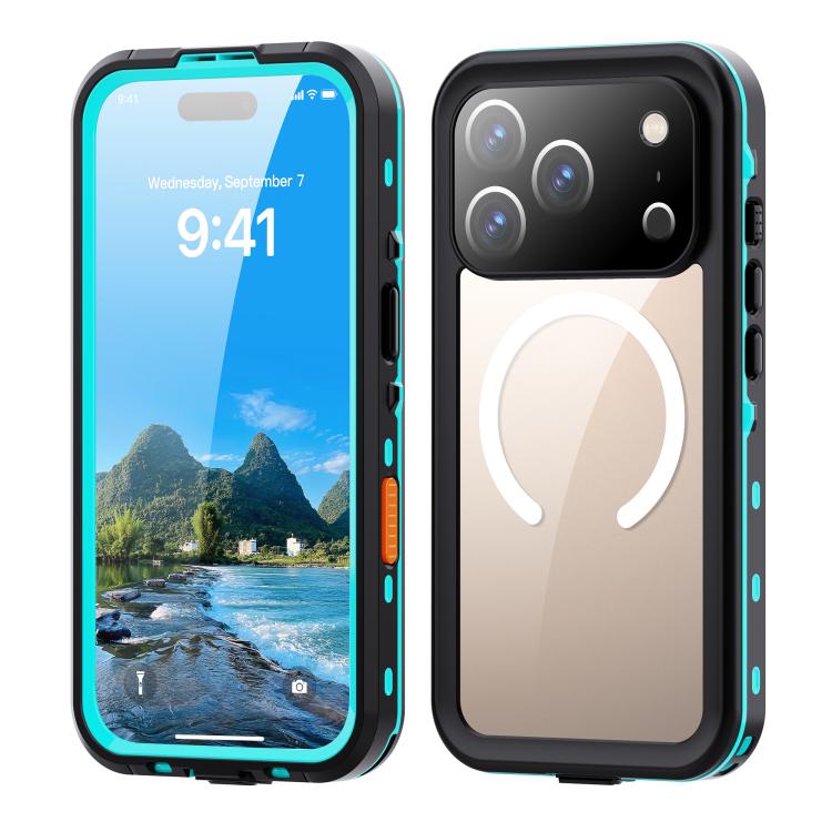 For iPhone 17 Pro RedPepper Transparent Dot IP68 Waterproof Triple-proof MagSafe Phone Case(Black Blue)
For iPhone 17 Pro RedPepper Transparent Dot IP68 Waterproof Triple-proof MagSafe Phone Case(Black Blue)