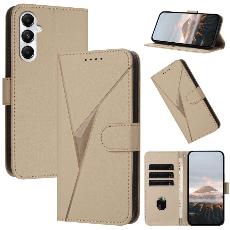 For Samsung Galaxy S24 FE 5G Triangle Pattern Buckle Clasp Leather Phone Case(Gold)
For Samsung Galaxy S24 FE 5G Triangle Pattern Buckle Clasp Leather Phone Case(Gold)