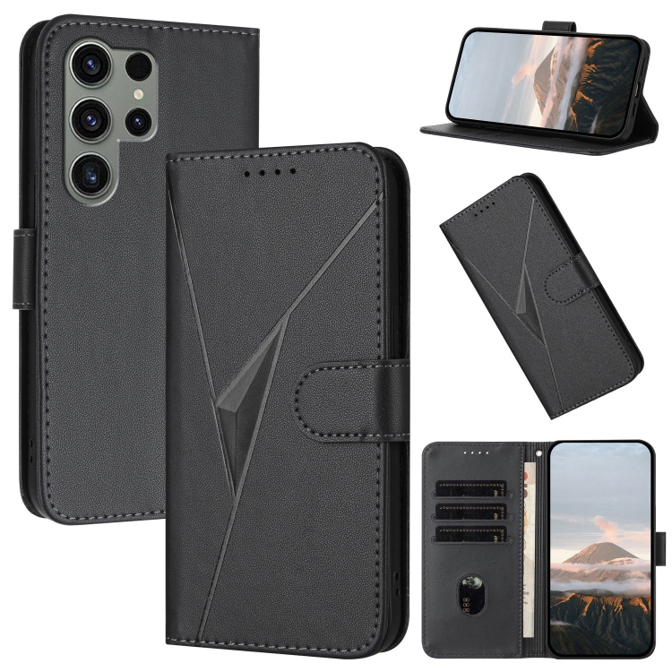 For Samsung Galaxy S23 Ultra 5G Triangle Pattern Buckle Clasp Leather Phone Case(Black)
For Samsung Galaxy S23 Ultra 5G Triangle Pattern Buckle Clasp Leather Phone Case(Black)