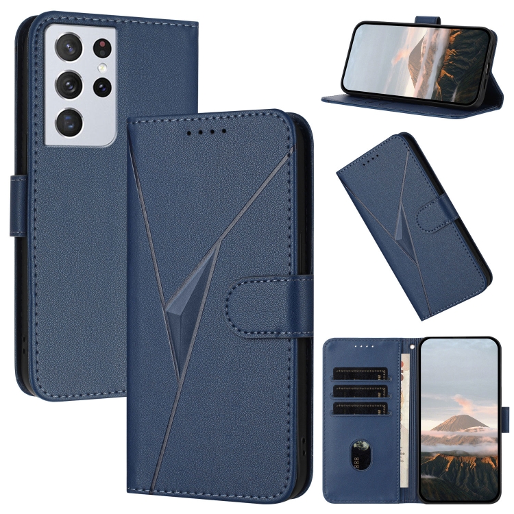 For Samsung Galaxy S21 Ultra 5G Triangle Pattern Buckle Clasp Leather Phone Case(Royal Blue)
For Samsung Galaxy S21 Ultra 5G Triangle Pattern Buckle Clasp Leather Phone Case(Royal Blue)