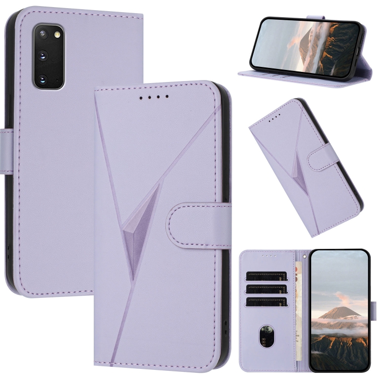 For Samsung Galaxy S20 FE 5G Triangle Pattern Buckle Clasp Leather Phone Case(Light Purple)
For Samsung Galaxy S20 FE 5G Triangle Pattern Buckle Clasp Leather Phone Case(Light Purple)