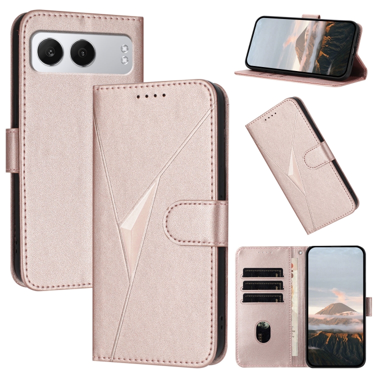 For OnePlus Nord 4 Triangle Pattern Buckle Clasp Leather Phone Case(Rose Gold)
For OnePlus Nord 4 Triangle Pattern Buckle Clasp Leather Phone Case(Rose Gold)