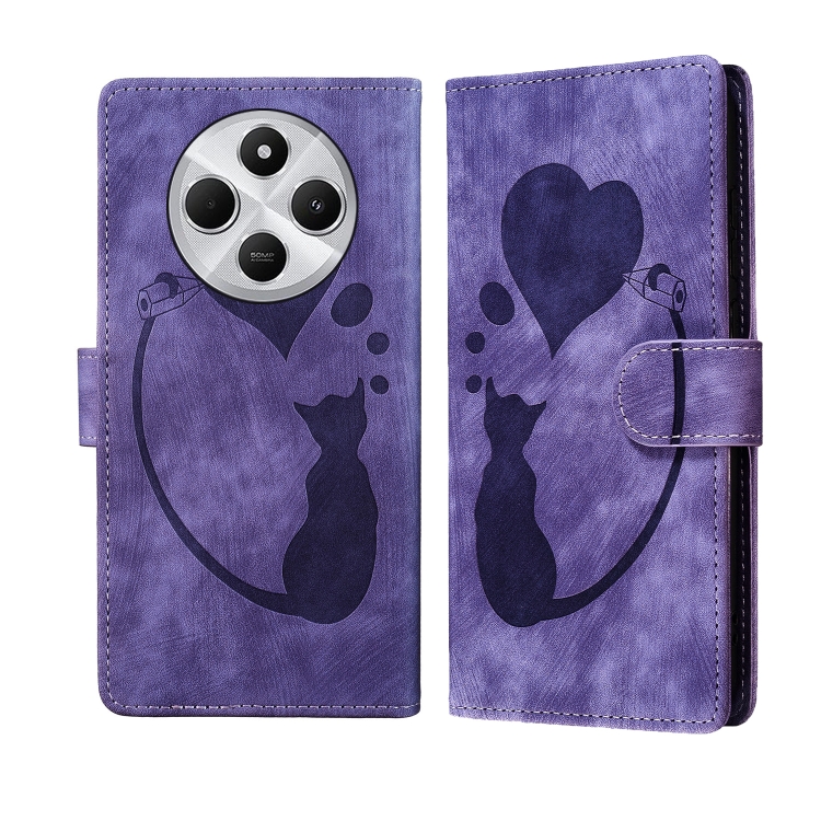 For Redmi 14C 4G Pen Heart Cat Embossed Leather Phone Case(Purple)
For Redmi 14C 4G Pen Heart Cat Embossed Leather Phone Case(Purple)