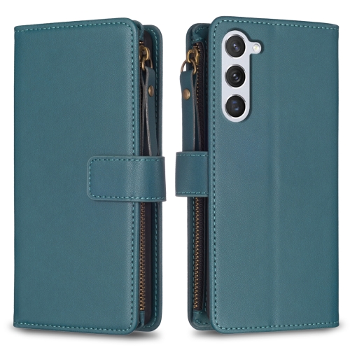 For Samsung Galaxy S25 5G 9 Card Slots Zipper Wallet Leather Flip Phone Case(Green)
For Samsung Galaxy S25 5G 9 Card Slots Zipper Wallet Leather Flip Phone Case(Green)