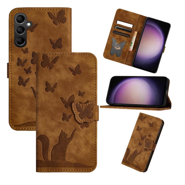 For Samsung Galaxy S26 5G Butterfly Cat Embossing Flip Leather Phone Case(Brown)
For Samsung Galaxy S26 5G Butterfly Cat Embossing Flip Leather Phone Case(Brown)