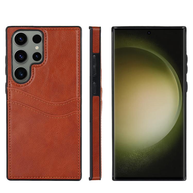 For Samsung Galaxy S23 Ultra 5G Litchi Leather Skin Card Slots Phone Case(Brown)
For Samsung Galaxy S23 Ultra 5G Litchi Leather Skin Card Slots Phone Case(Brown)