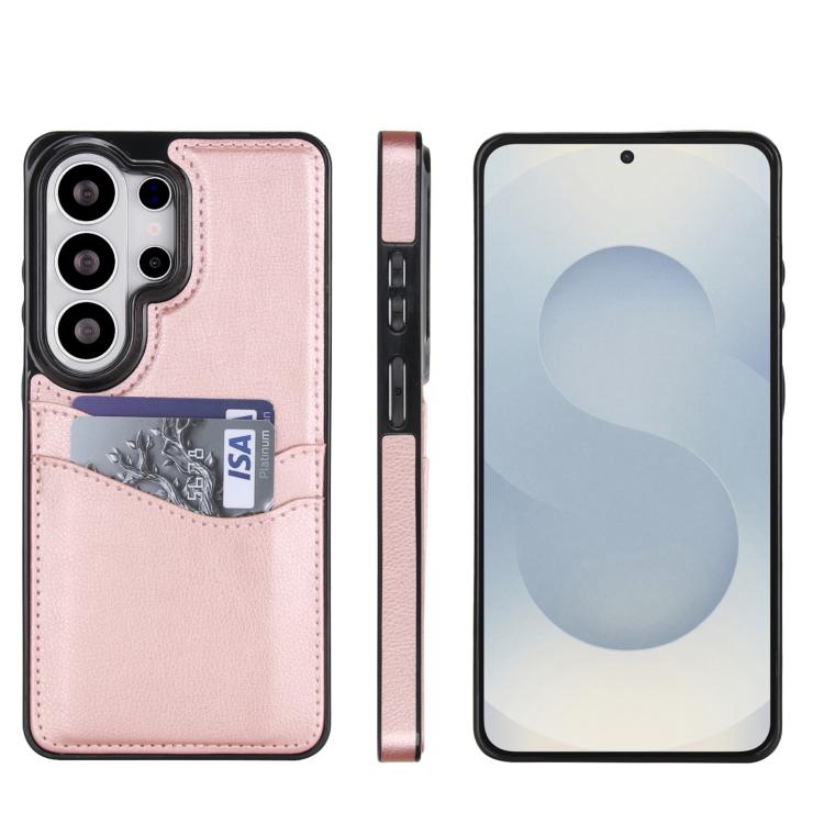 For Samsung Galaxy S26 Ultra 5G Litchi Leather Skin Card Slots Phone Case(Rose Gold)
For Samsung Galaxy S26 Ultra 5G Litchi Leather Skin Card Slots Phone Case(Rose Gold)