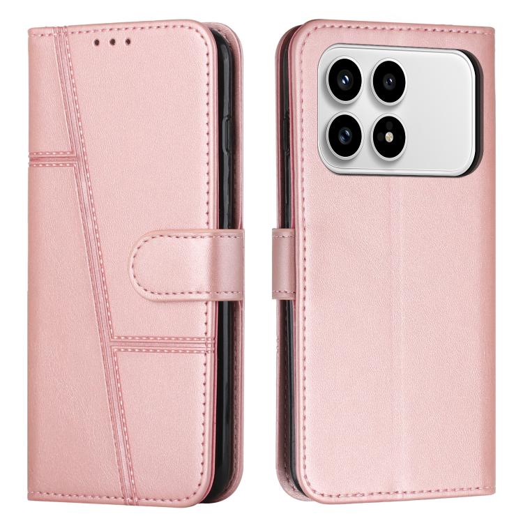 For Redmi K90 / Poco F8 Pro Stitching Calf Texture Buckle Leather Phone Case(Rose Gold)
For Redmi K90 / Poco F8 Pro Stitching Calf Texture Buckle Leather Phone Case(Rose Gold)