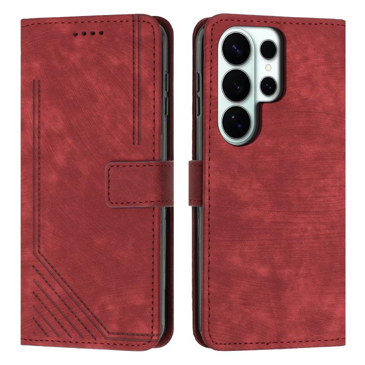 For Samsung Galaxy S26 Ultra 5G Skin Feel Stripe Pattern Leather Phone Case with Lanyard(Red)
For Samsung Galaxy S26 Ultra 5G Skin Feel Stripe Pattern Leather Phone Case with Lanyard(Red)