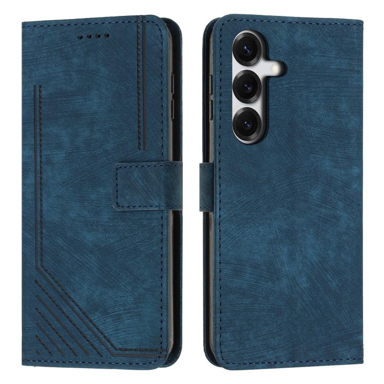 For Samsung Galaxy S26 5G Skin Feel Stripe Pattern Leather Phone Case with Lanyard(Blue)
For Samsung Galaxy S26 5G Skin Feel Stripe Pattern Leather Phone Case with Lanyard(Blue)