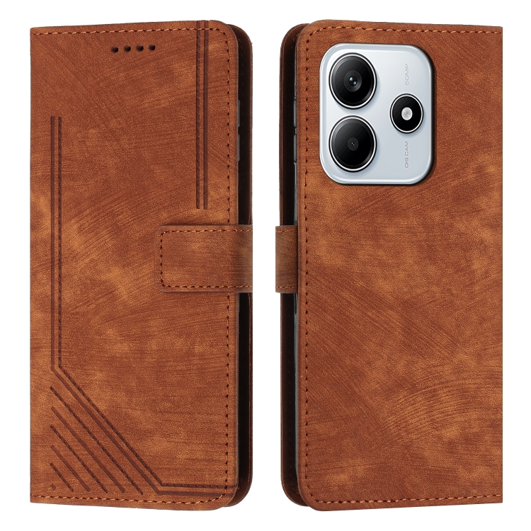 For Redmi Note 14 5G Global Skin Feel Stripe Pattern Leather Phone Case with Lanyard(Brown)
For Redmi Note 14 5G Global Skin Feel Stripe Pattern Leather Phone Case with Lanyard(Brown)