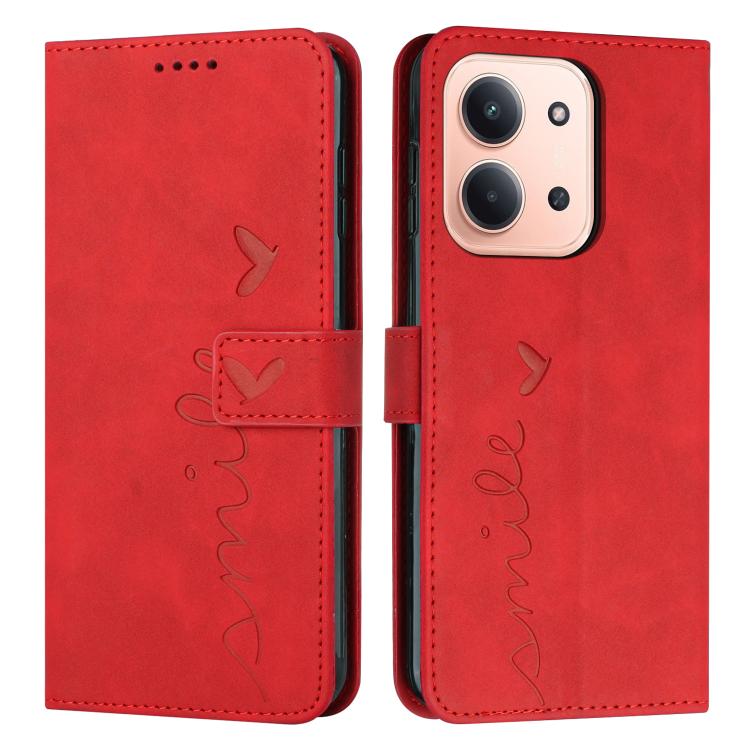 For Redmi 15C 5G / 4G Global 171mm Skin Feel Heart Embossed Leather Phone Case with Long Lanyard(Red)
For Redmi 15C 5G / 4G Global 171mm Skin Feel Heart Embossed Leather Phone Case with Long Lanyard(Red)
