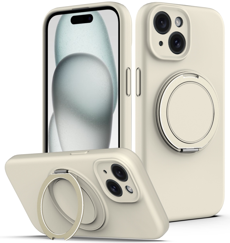 For iPhone 15 Plus Liquid Silicone MagSafe Phone Case with Rotating Holder(White)
For iPhone 15 Plus Liquid Silicone MagSafe Phone Case with Rotating Holder(White)