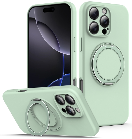 For iPhone 14 Pro Max Liquid Silicone MagSafe Phone Case with Rotating Holder(Green)
For iPhone 14 Pro Max Liquid Silicone MagSafe Phone Case with Rotating Holder(Green)