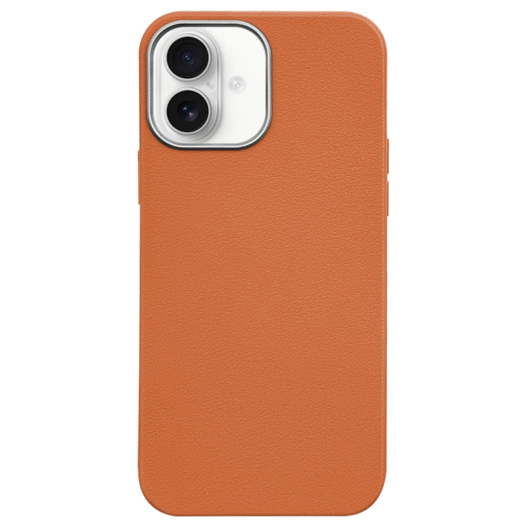 For iPhone 16 Litchi Pattern Silver Edge Camera Frame Material Phone Case(Brown)
For iPhone 16 Litchi Pattern Silver Edge Camera Frame Material Phone Case(Brown)