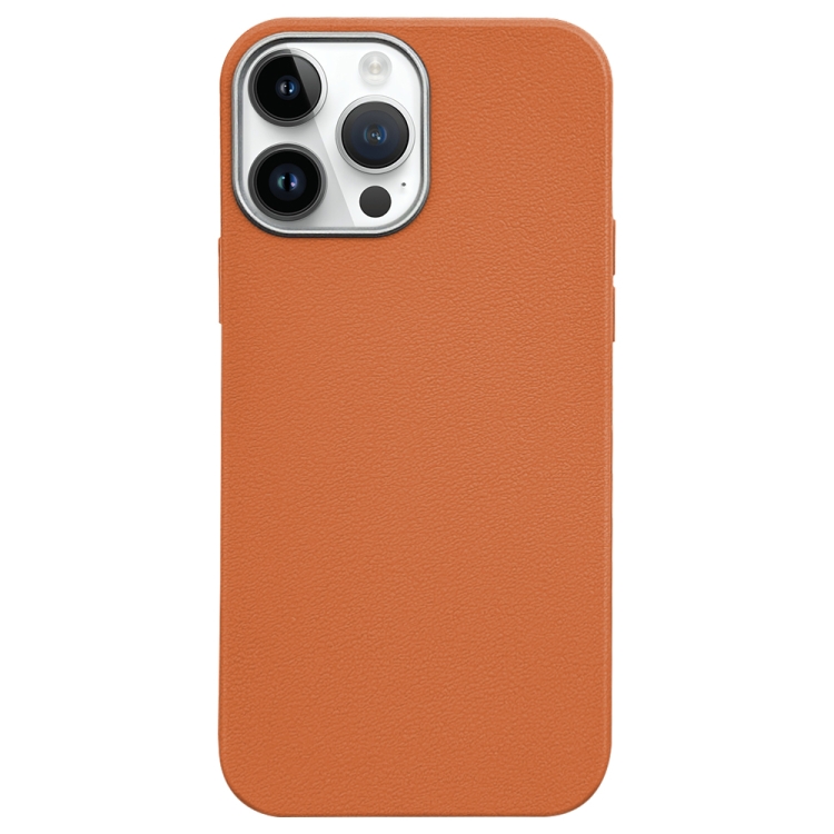 For iPhone 14 Pro Litchi Pattern Silver Edge Camera Frame Material Phone Case(Brown)
For iPhone 14 Pro Litchi Pattern Silver Edge Camera Frame Material Phone Case(Brown)
