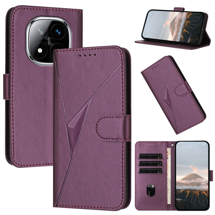 For Redmi Note 14 Pro+ 5G Triangle Pattern Buckle Clasp Leather Phone Case(Dark Purple)
For Redmi Note 14 Pro+ 5G Triangle Pattern Buckle Clasp Leather Phone Case(Dark Purple)