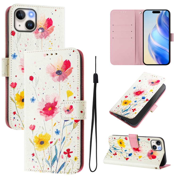 For iPhone 15 Plus Art Colored Drawing Pattern Leather Phone Case(Flowers and plants)
For iPhone 15 Plus Art Colored Drawing Pattern Leather Phone Case(Flowers and plants)