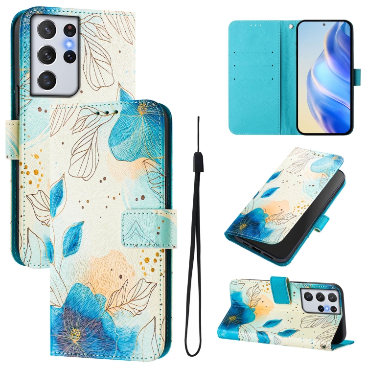 For Samsung Galaxy S21 Ultra 5G Art Colored Drawing Pattern Leather Phone Case(Flowering flowers)
For Samsung Galaxy S21 Ultra 5G Art Colored Drawing Pattern Leather Phone Case(Flowering flowers)