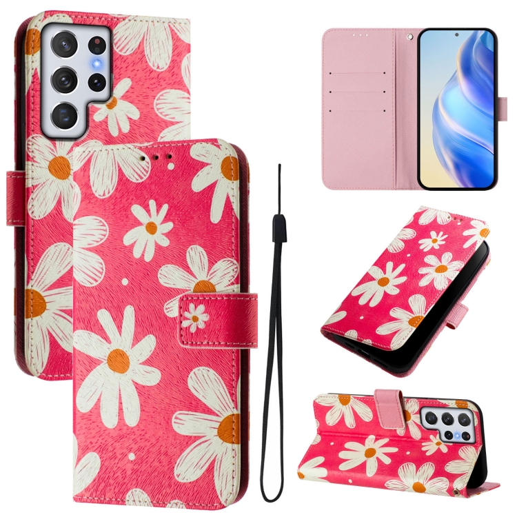 For Samsung Galaxy S22 Ultra 5G Art Colored Drawing Pattern Leather Phone Case(Pink daisy)
For Samsung Galaxy S22 Ultra 5G Art Colored Drawing Pattern Leather Phone Case(Pink daisy)