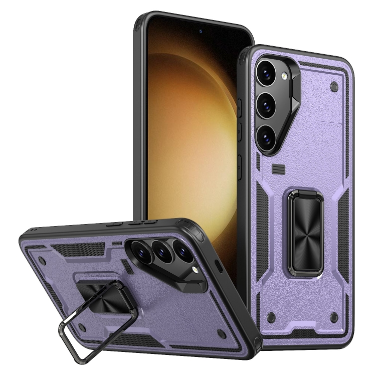For Samsung Galaxy S23+ 5G Ring Holder PC Hybrid TPU Phone Case(Purple)
For Samsung Galaxy S23+ 5G Ring Holder PC Hybrid TPU Phone Case(Purple)