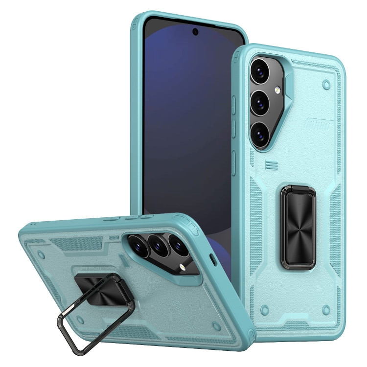 For Samsung Galaxy S24 FE 5G Ring Holder PC Hybrid TPU Phone Case(Blue)
For Samsung Galaxy S24 FE 5G Ring Holder PC Hybrid TPU Phone Case(Blue)