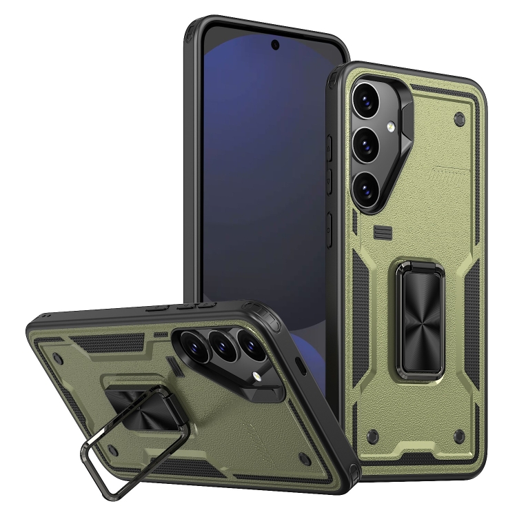 For Samsung Galaxy S24 FE 5G Ring Holder PC Hybrid TPU Phone Case(Olive Green)
For Samsung Galaxy S24 FE 5G Ring Holder PC Hybrid TPU Phone Case(Olive Green)