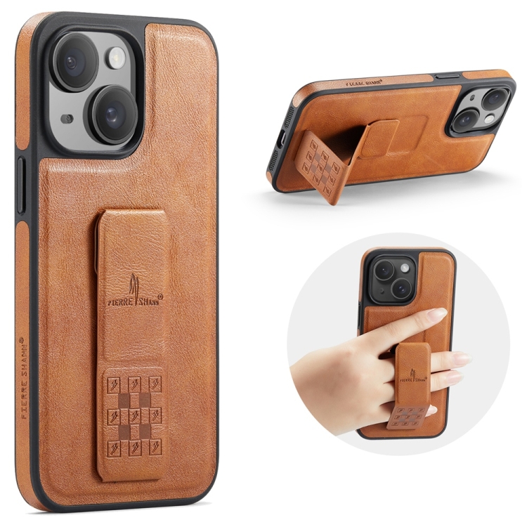 For iPhone 15 Plus Fierre Shann Oil Wax Cow Leather Holder Back Phone Case(Brown)
For iPhone 15 Plus Fierre Shann Oil Wax Cow Leather Holder Back Phone Case(Brown)