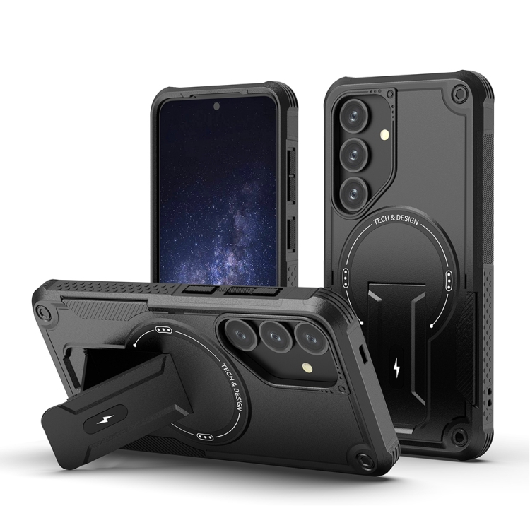 For Samsung Galaxy S24 5G / S25 5G Armor MagSafe Holder PC Hybrid TPU Phone Case(Black)
For Samsung Galaxy S24 5G / S25 5G Armor MagSafe Holder PC Hybrid TPU Phone Case(Black)