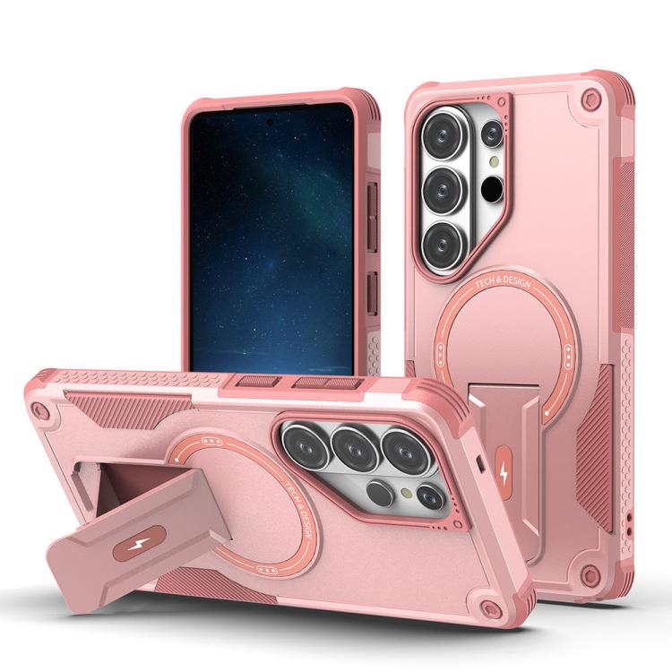 For Samsung Galaxy S26 Ultra 5G Armor MagSafe Holder PC Hybrid TPU Phone Case(Pink)
For Samsung Galaxy S26 Ultra 5G Armor MagSafe Holder PC Hybrid TPU Phone Case(Pink)