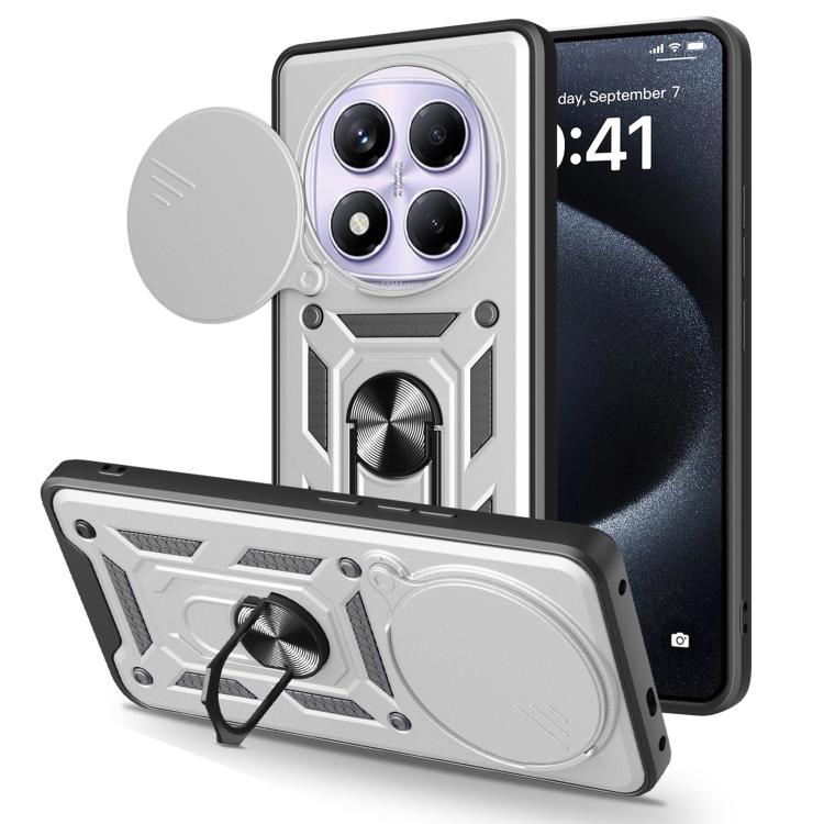 For Redmi Note 14 Pro 4G Sliding Camera Cover Design TPU+PC Phone Case(Silver)
For Redmi Note 14 Pro 4G Sliding Camera Cover Design TPU+PC Phone Case(Silver)