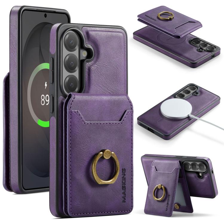 For Samsung Galaxy S26 5G MAGKING K1 MagSafe Detachable Wallet RFID Back Cover Phone Case(Purple)
For Samsung Galaxy S26 5G MAGKING K1 MagSafe Detachable Wallet RFID Back Cover Phone Case(Purple)