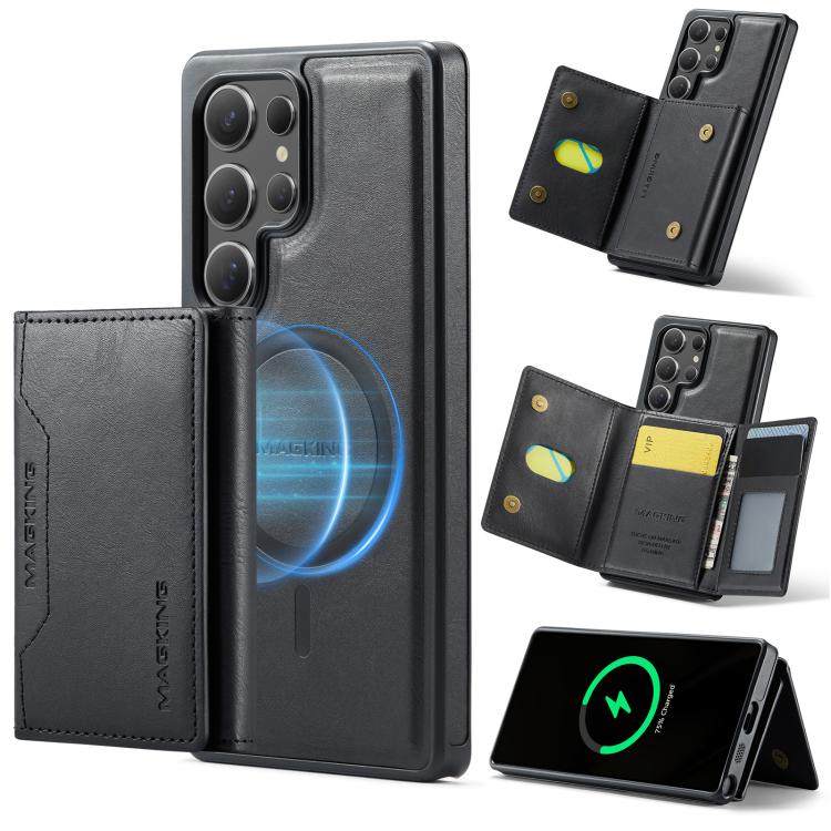 For Samsung Galaxy S25 Ultra 5G MAGKING K2 Series MagSafe RFID Card Bag Detachable Phone Case(Black) 
For Samsung Galaxy S25 Ultra 5G MAGKING K2 Series MagSafe RFID Card Bag Detachable Phone Case(Black)