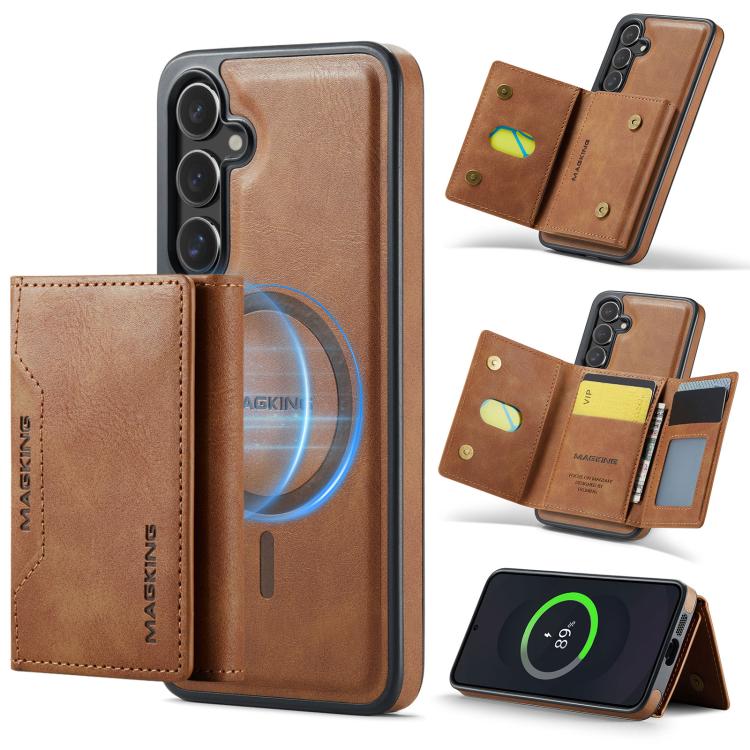 For Samsung Galaxy S25 FE 5G MAGKING K2 Series MagSafe RFID Card Bag Detachable Phone Case(Brown)
For Samsung Galaxy S25 FE 5G MAGKING K2 Series MagSafe RFID Card Bag Detachable Phone Case(Brown)